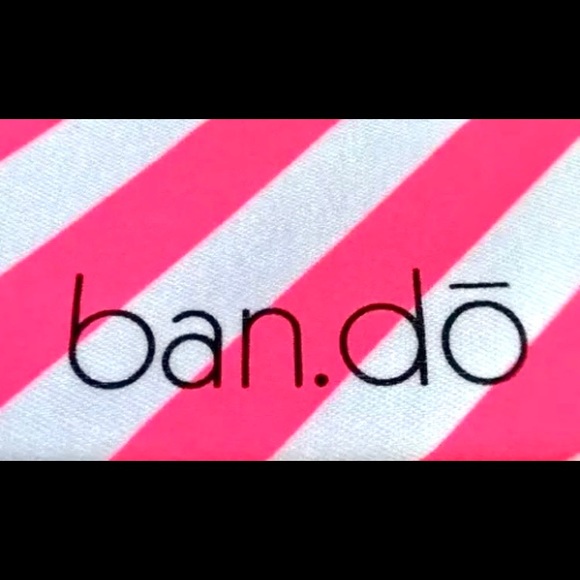 BAN.DO Looking Good Pink/White Striped Make-Up Bag - Picture 7 of 7